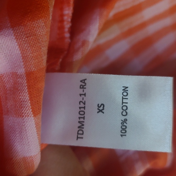 THML Quilted Gingham Sleeve Top size XS - Picture 8 of 9